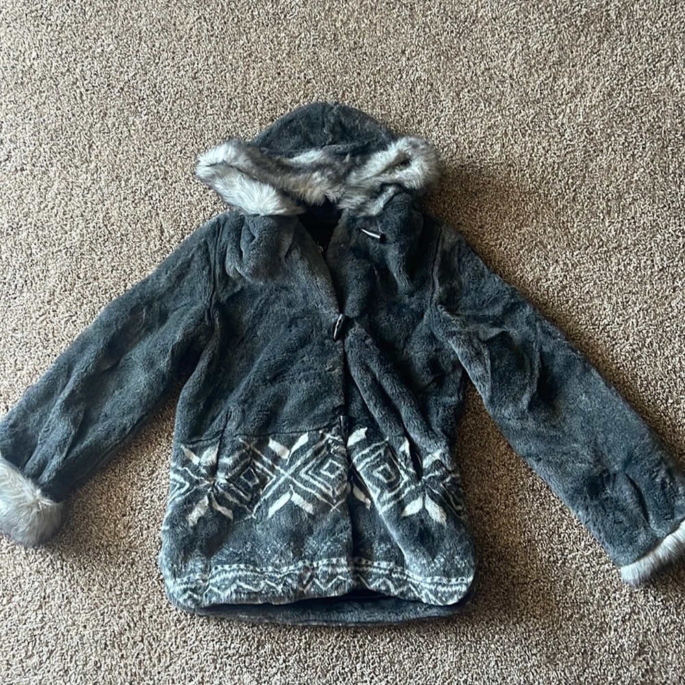 Faux Fur Hooded Winter Coat